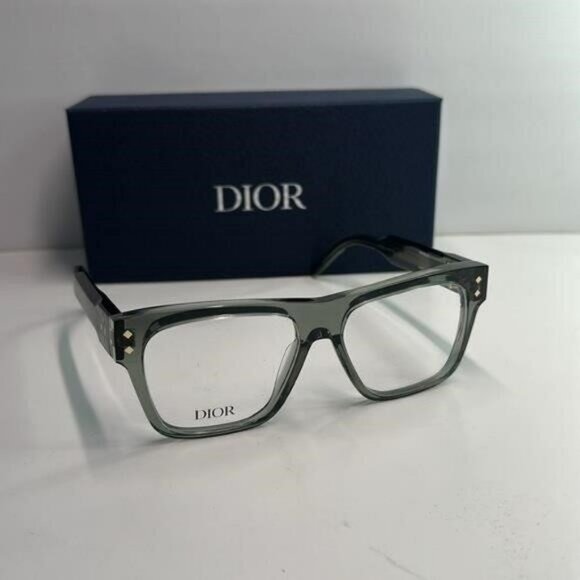 New Dior CD Diamond S6I Optical Glasses transparent Green Fast Ship! - Picture 12 of 13